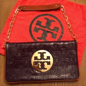 Dark purple Tory Burch shoulder bag